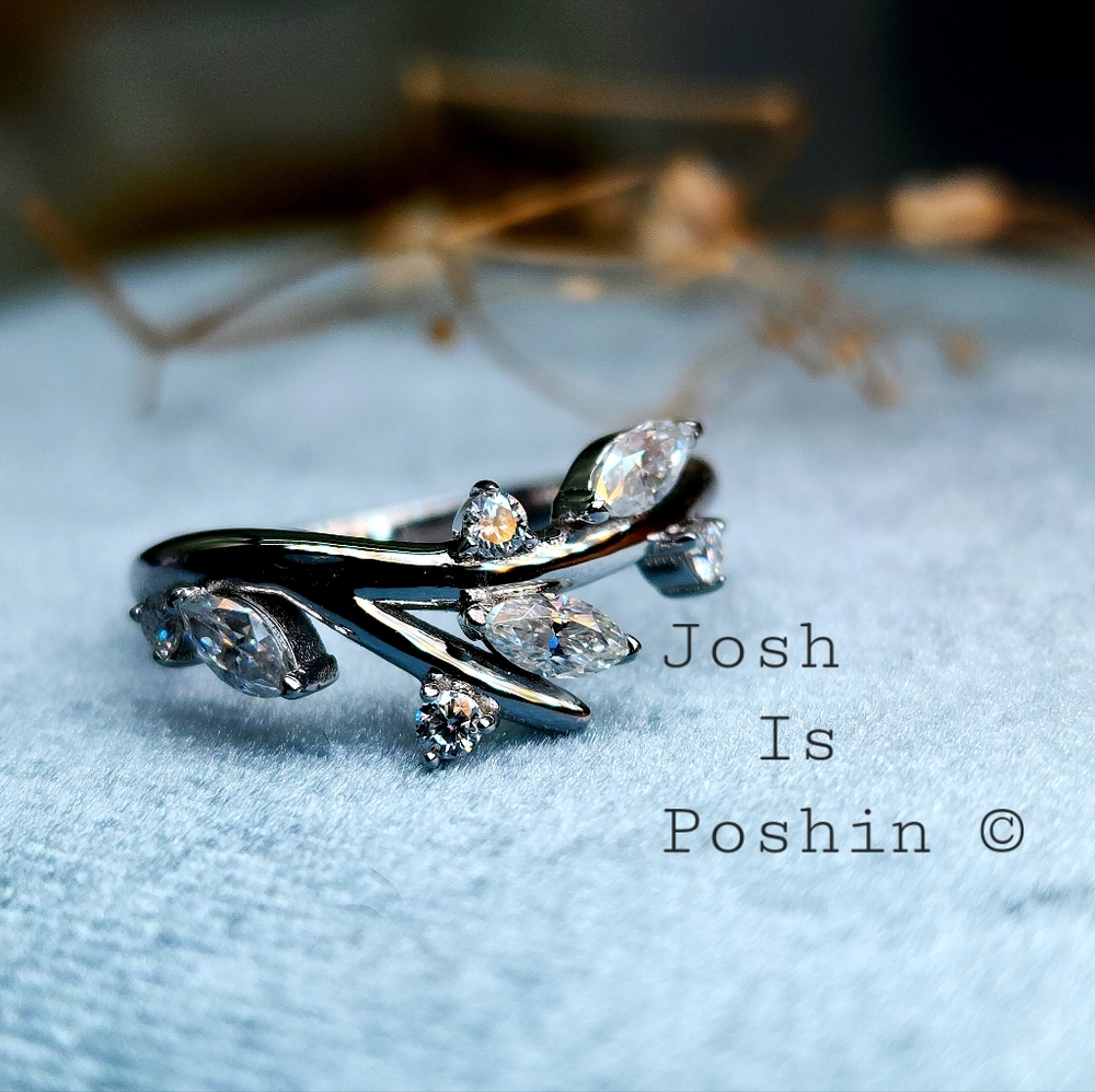0.45ctw twist moissanite ring in sterling silver